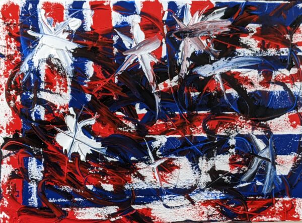 La Morte della Dea padrona bandiera Americana